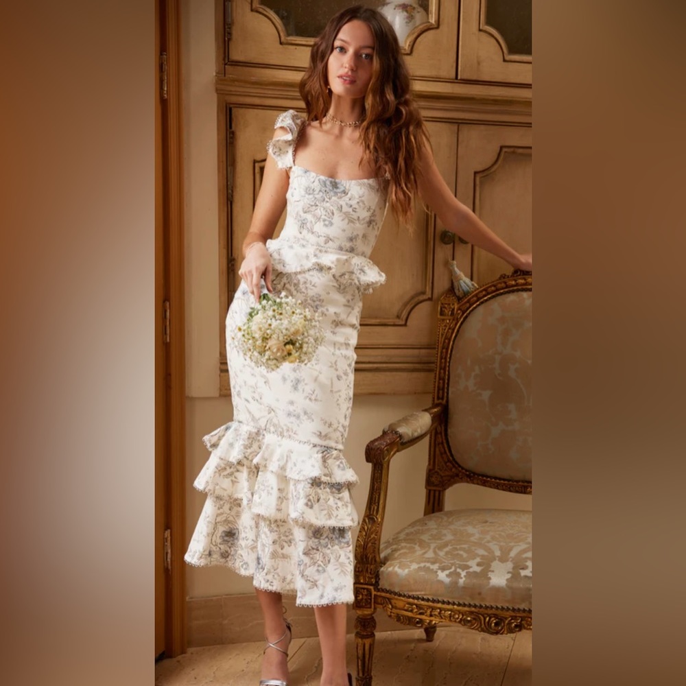 V Chapman Violet Dress in Blue Murano